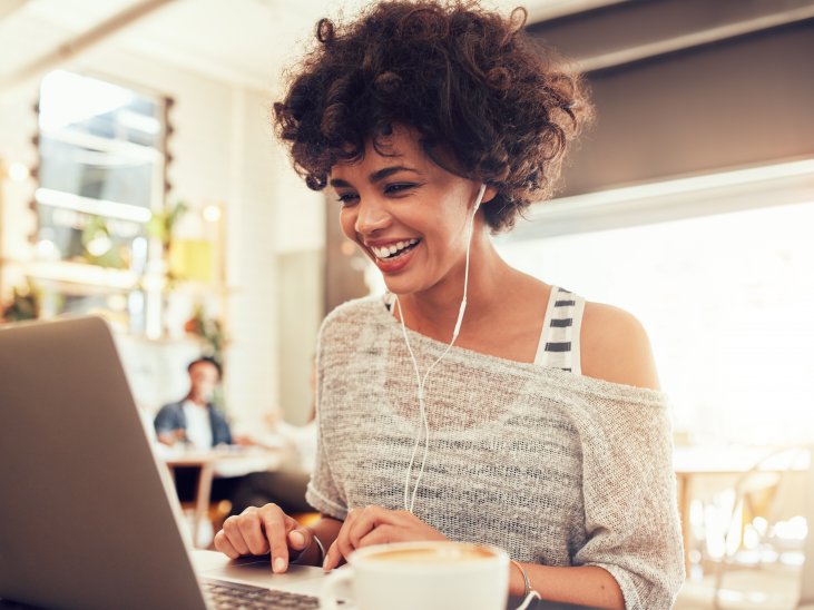 Woman with laptop